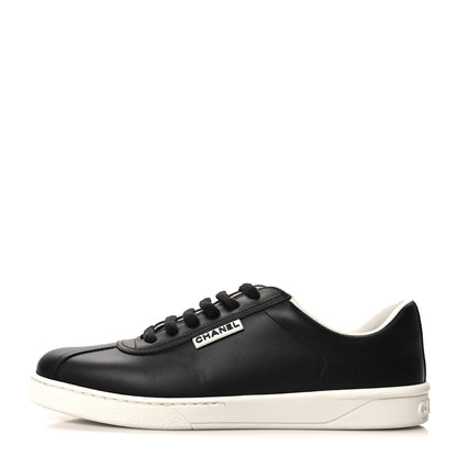 Chanel Calfskin CC Womens Sneakers 40 Black 1 of 8