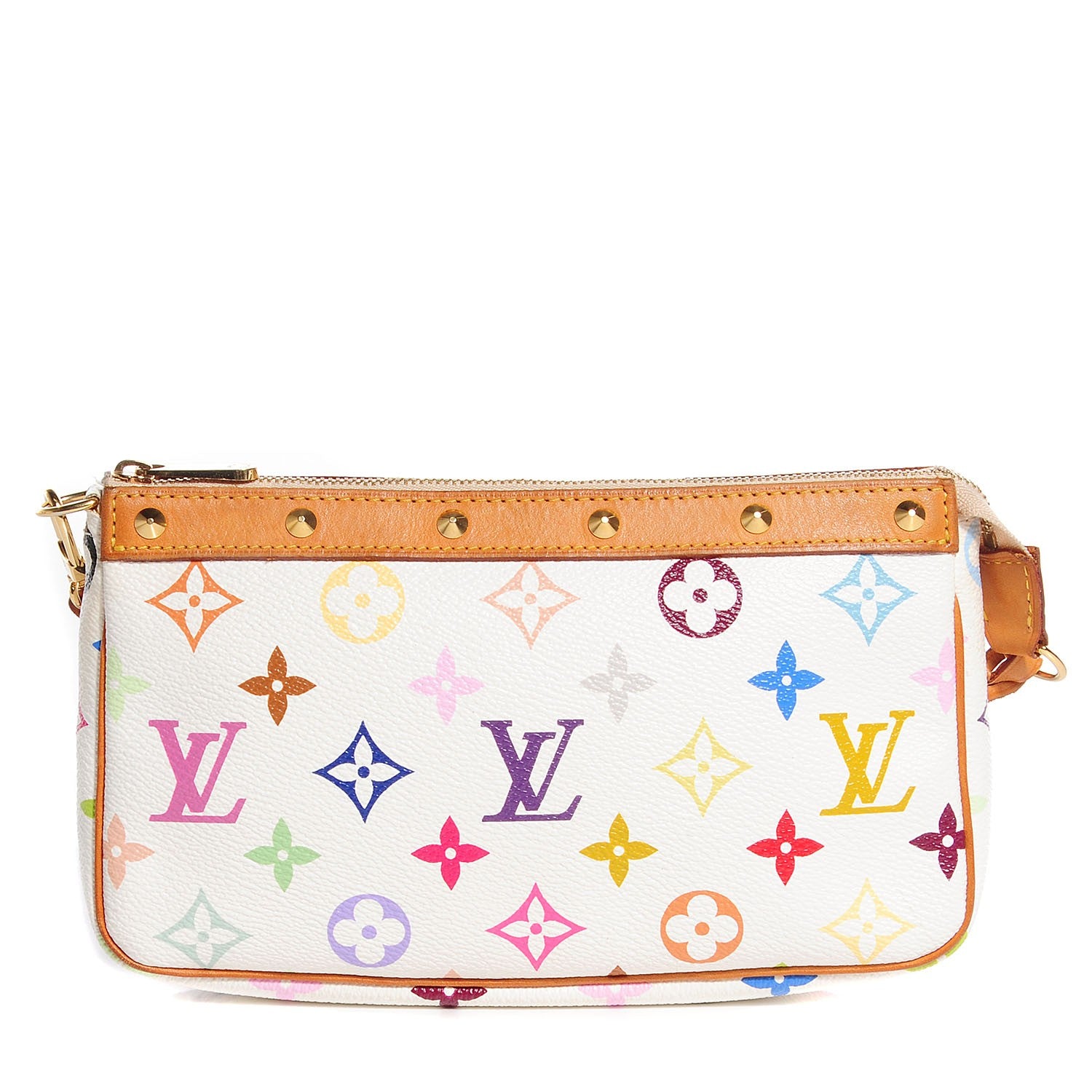 Louis Vuitton Monogram Multicolor Pochette Accessories White 1 of 8