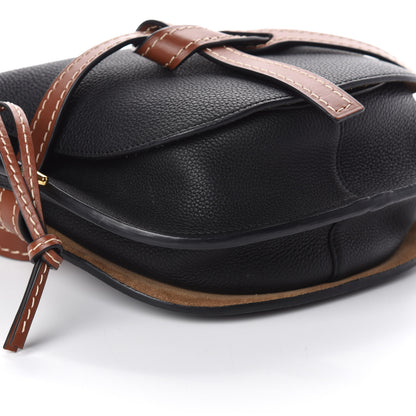 Loewe Grained Calfskin Small Gate Crossbody Bag Pecan Black 8 of 9