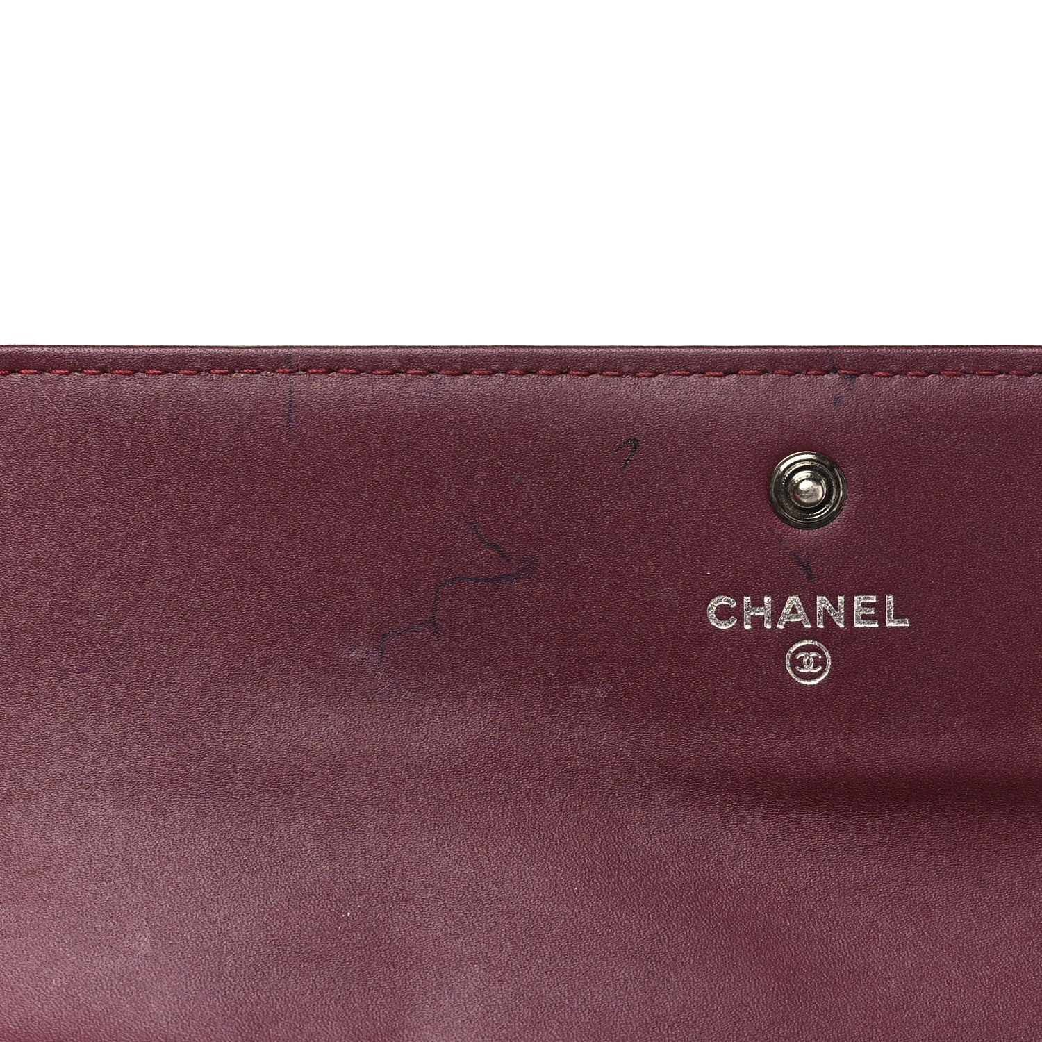 Chanel Patent Quilted Large Brilliant Flap Wallet Dark Burgundy 10 of 12