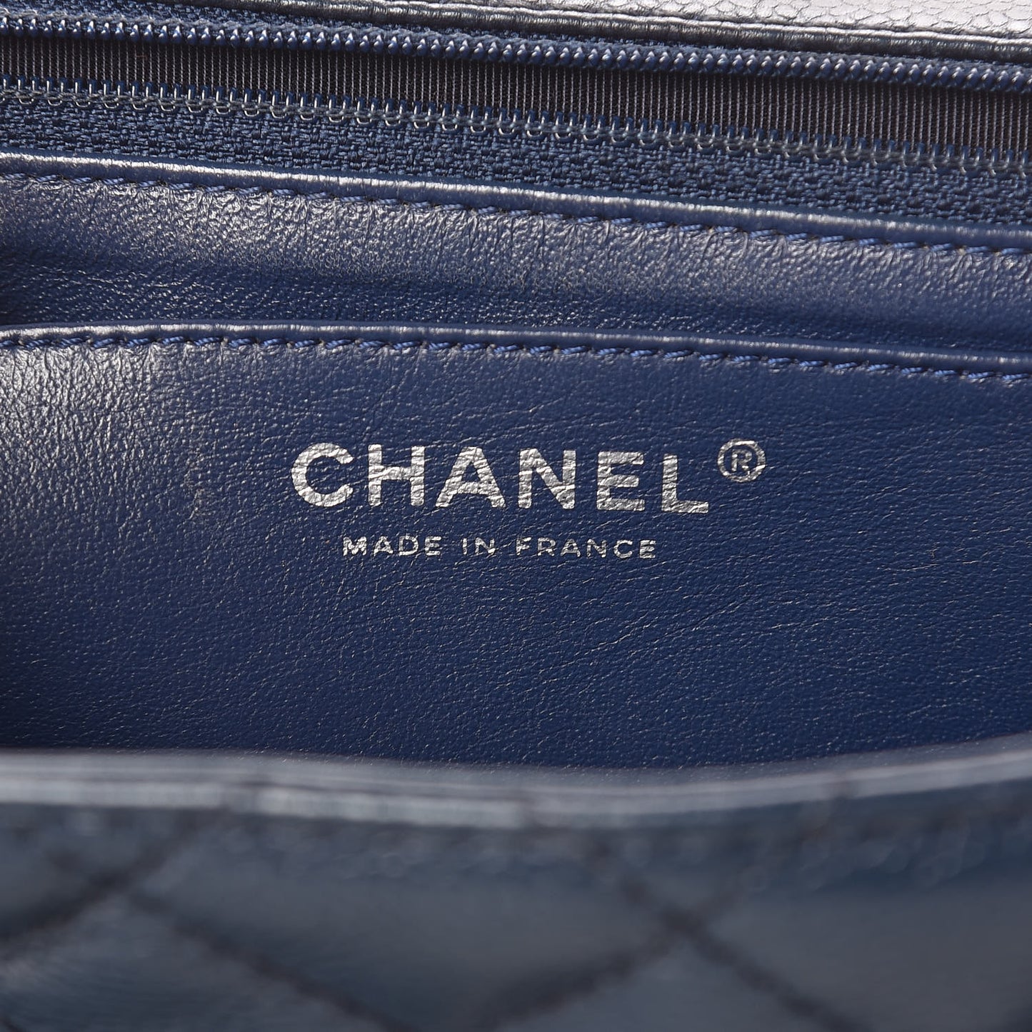 Washed Caviar Quilted Maxi Single Flap Blue