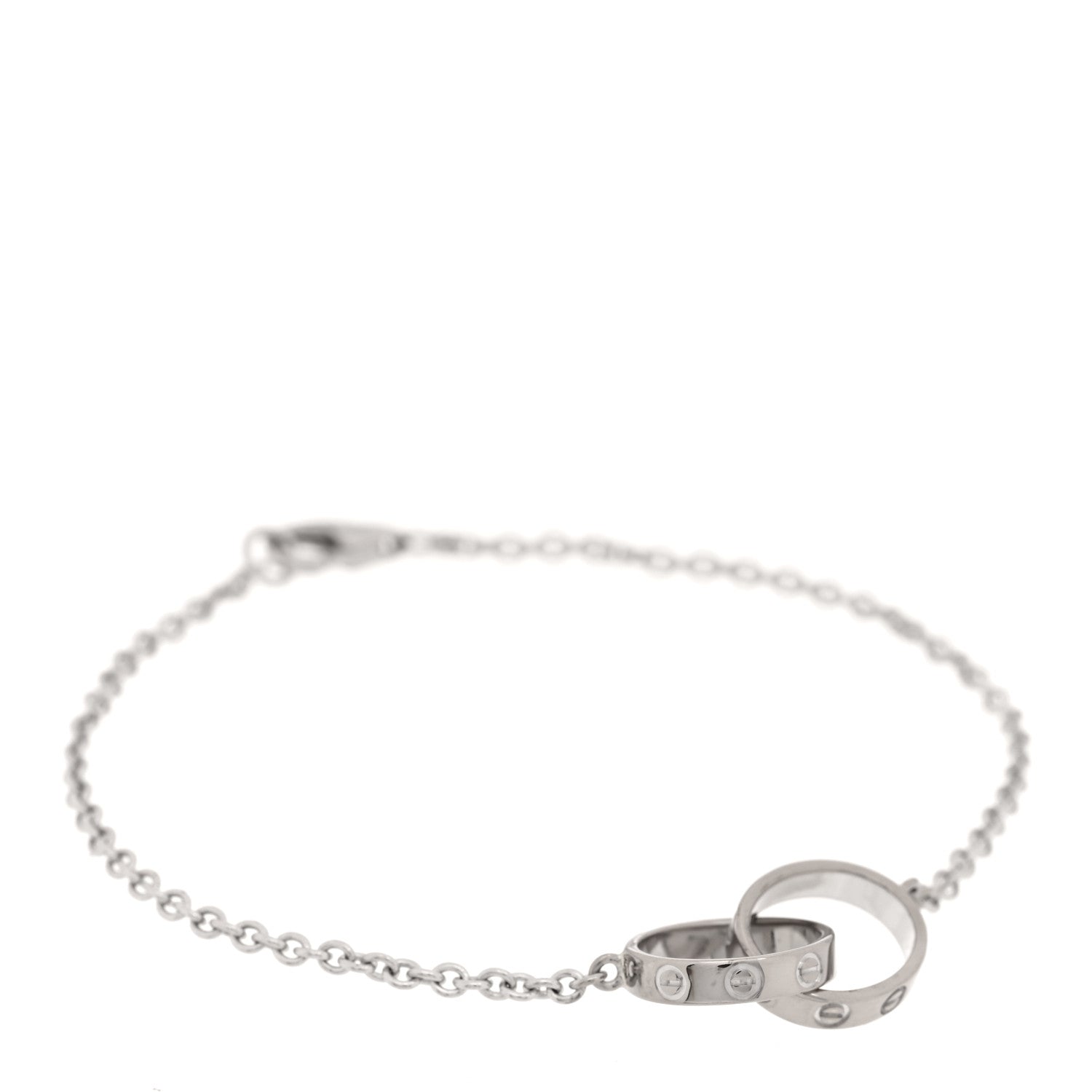 Cartier 18K White Gold Interlocking LOVE Bracelet 1 of 4