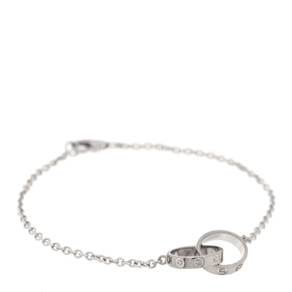 Cartier 18K White Gold Interlocking LOVE Bracelet 1 of 4