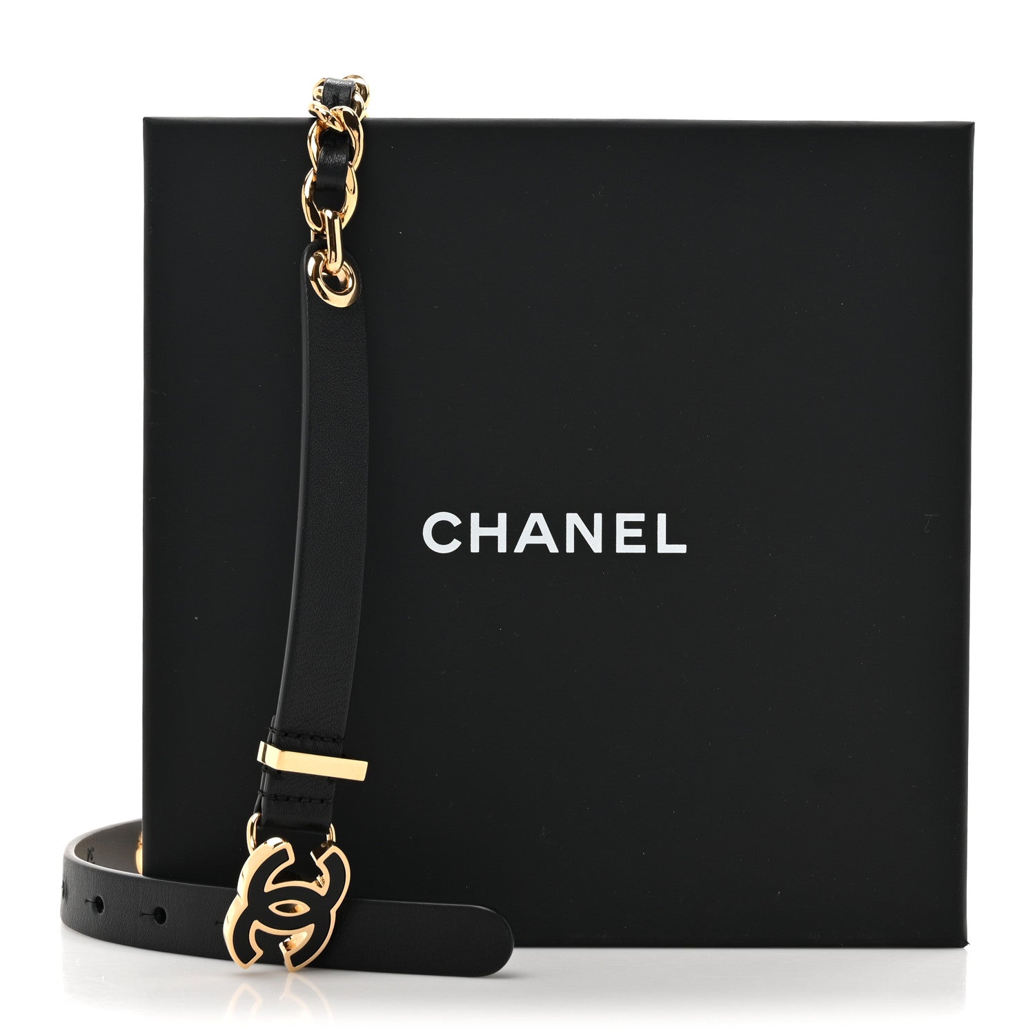 Chanel Lambskin CC Chain Belt 85 34 Black 6 of 6