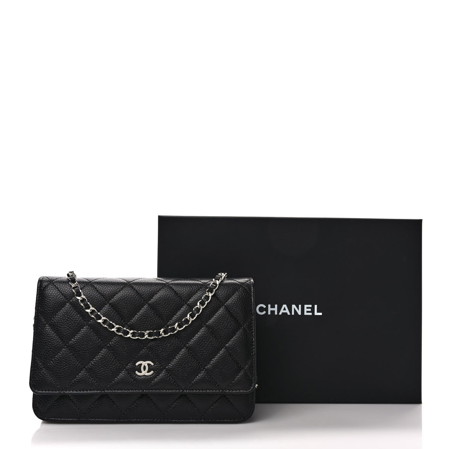Chanel Caviar Quilted Wallet on Chain WOC Black 10 of 10