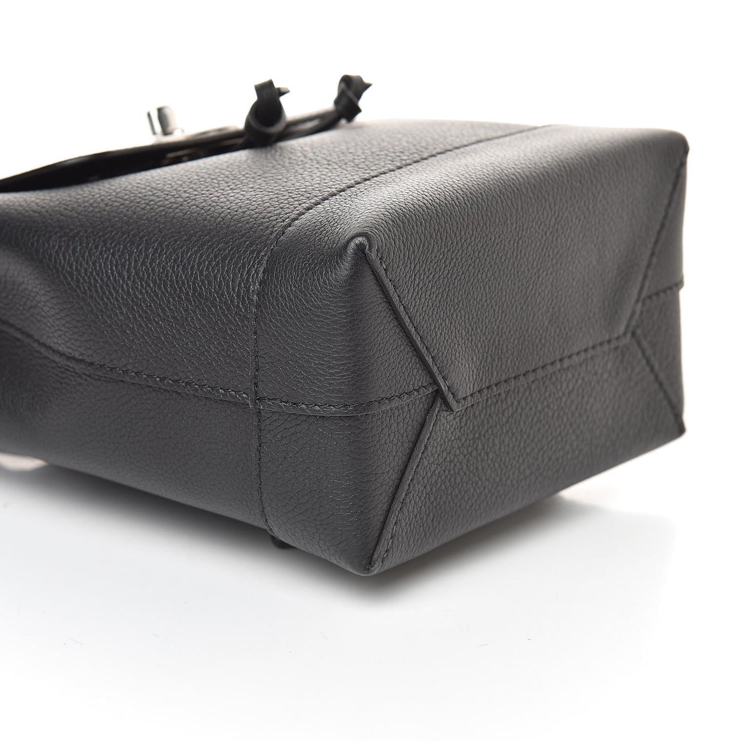 Calfskin Lockme Mini Backpack Black