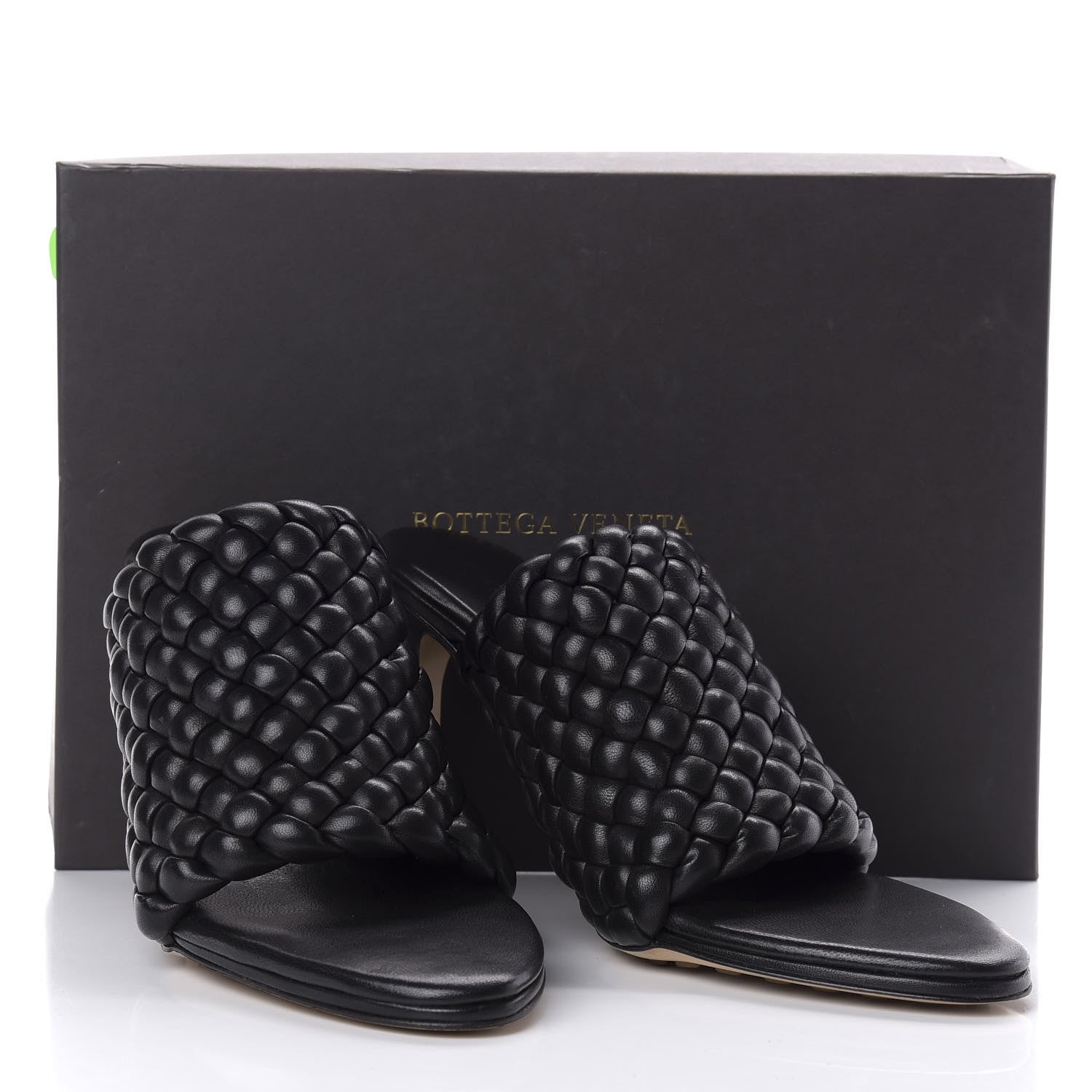 Bottega Veneta Nappa Padded Intreccio The Curve Sandals 40.5 Black 15 of 15