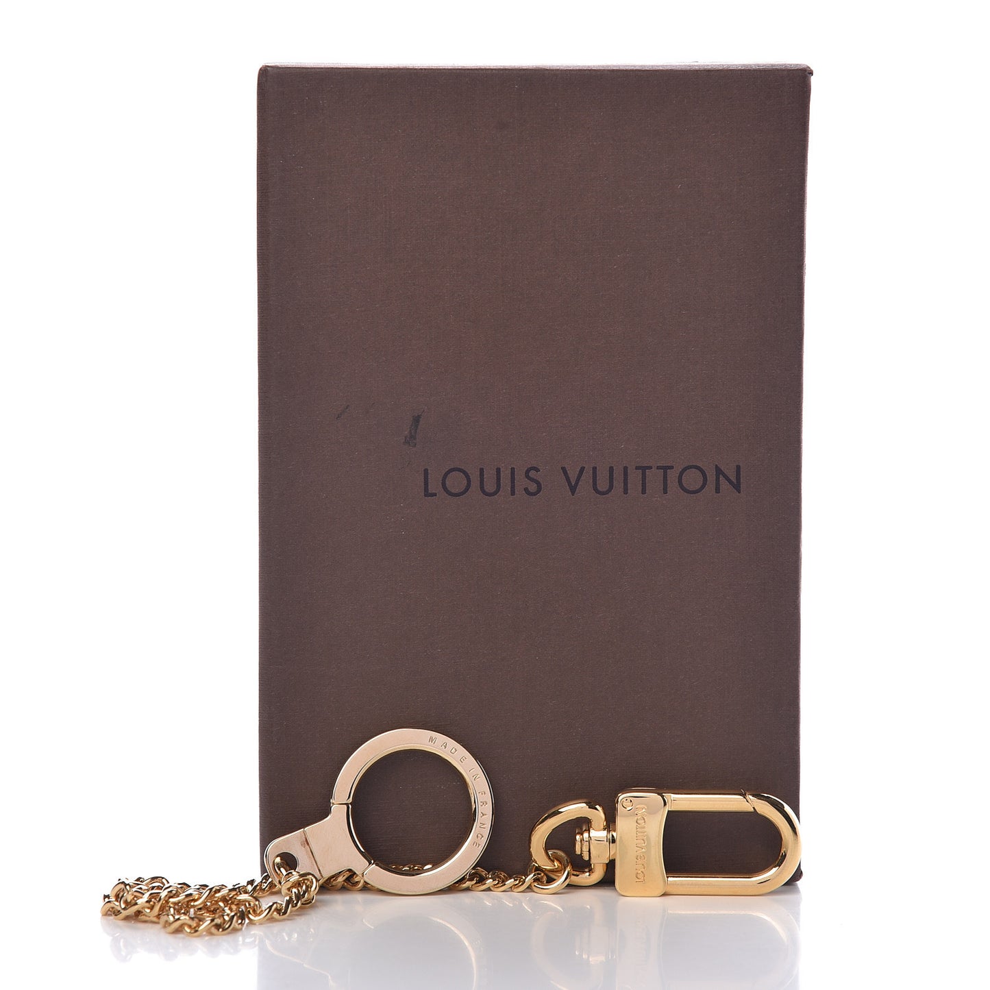Metal Pochette Extender Key Ring Chain Gold
