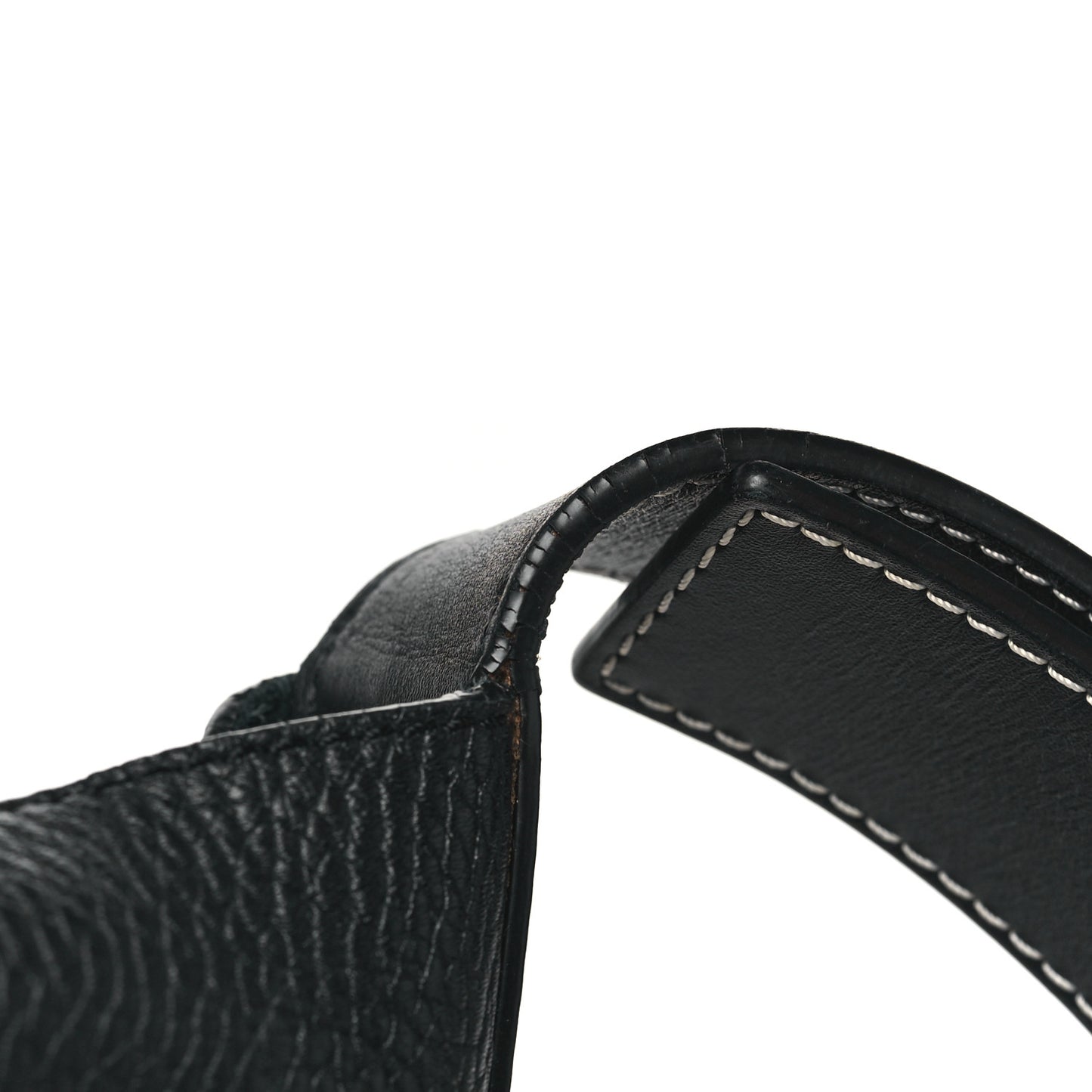 Grained Calfskin Small Bolso Belt Messenger Bag Black
