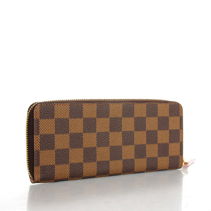 Louis Vuitton Damier Ebene Clemence Wallet Rose Ballerine 3 of 7