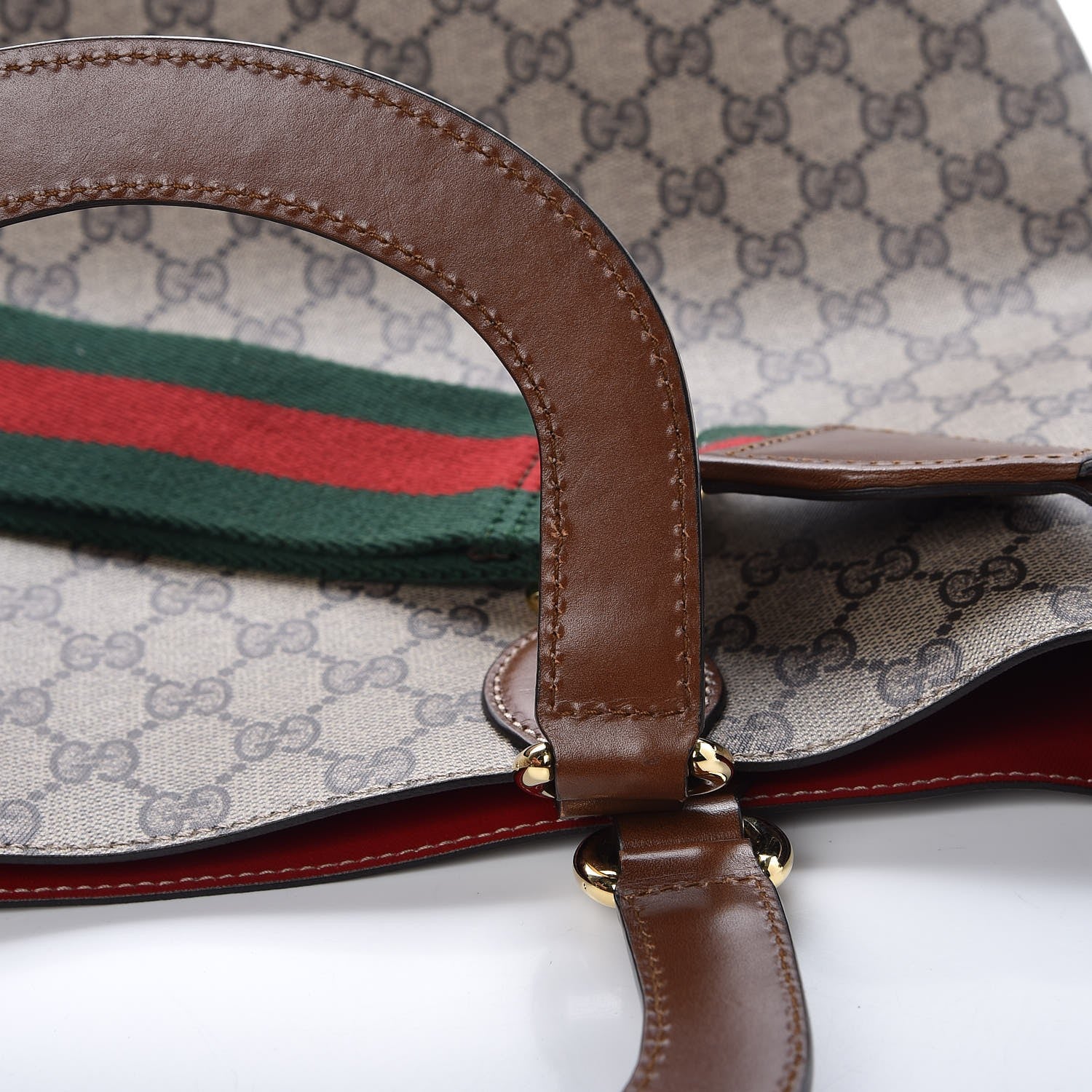 Gucci GG Supreme Monogram Reversible Tote Beige Tuscany 12 of 15