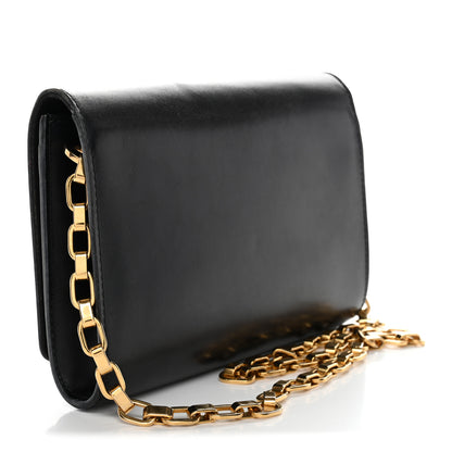 Louis Vuitton Calfskin Chain Louise MM Black 3 of 14