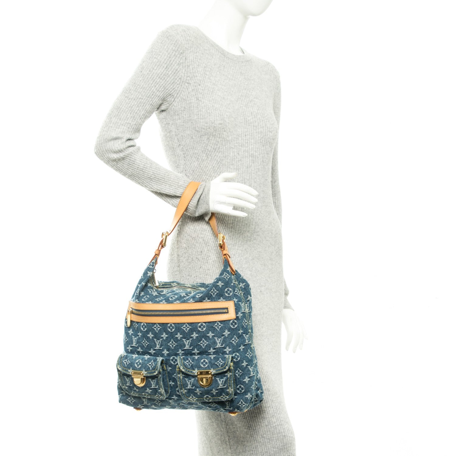 Louis Vuitton Denim Baggy GM Blue 2 of 7