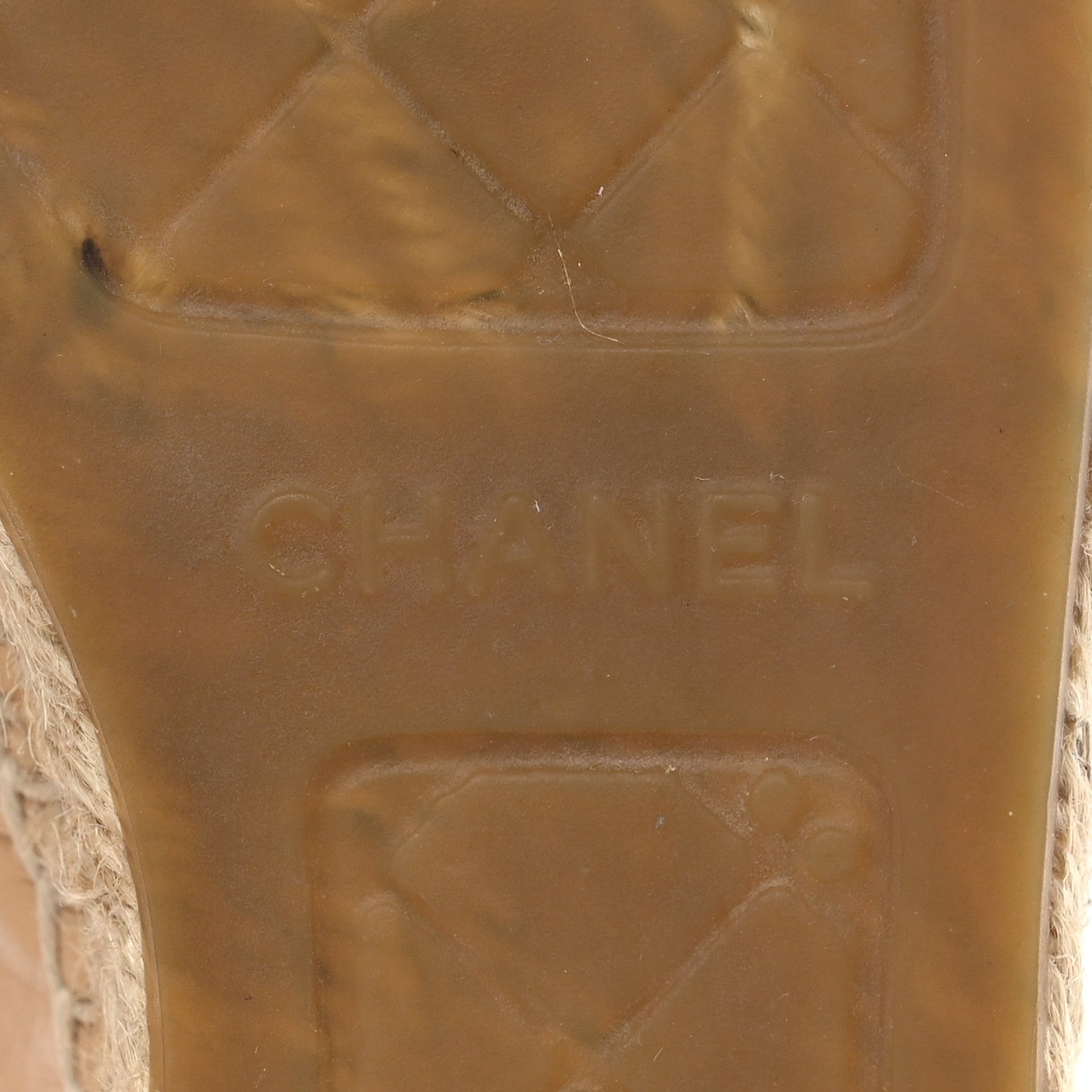 Chanel Lambskin CC Espadrilles 37 Beige Black 9 of 13