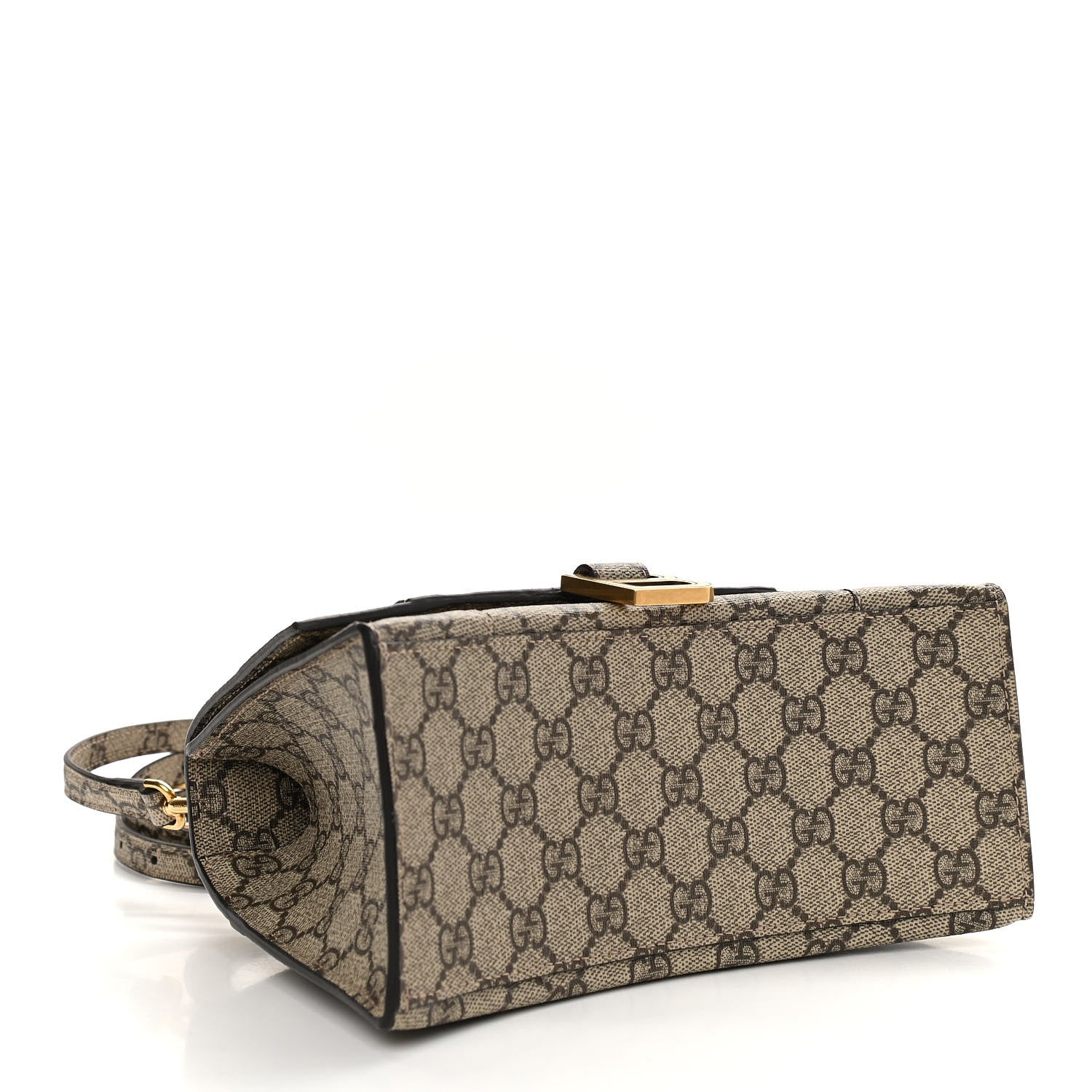 Balenciaga X GUCCI GG Supreme Monogram Small Hourglass Top Handle Bag Beige Ebony 4 of 12