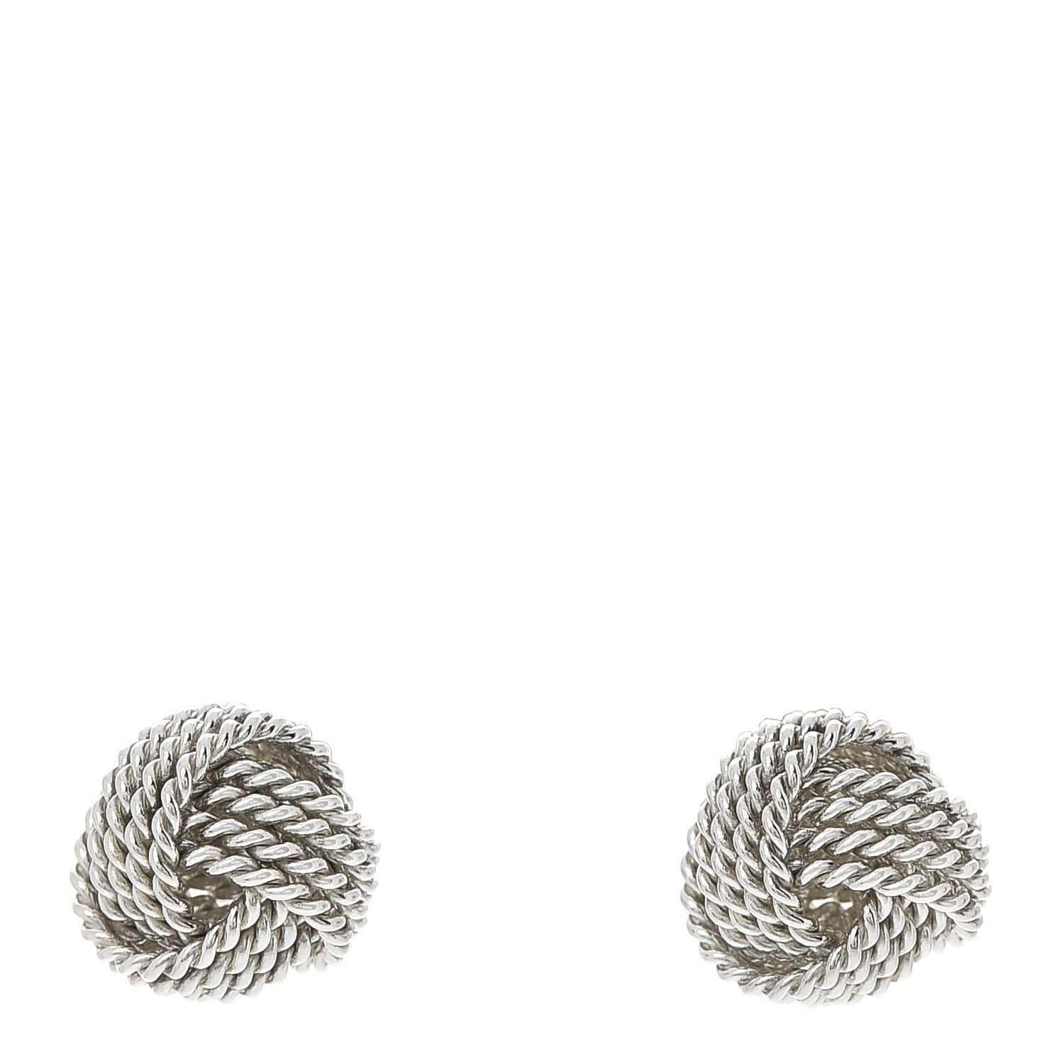 Tiffany Sterling Silver Twist Knot Earrings 1 of 6