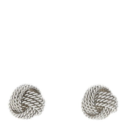 Tiffany Sterling Silver Twist Knot Earrings 1 of 6