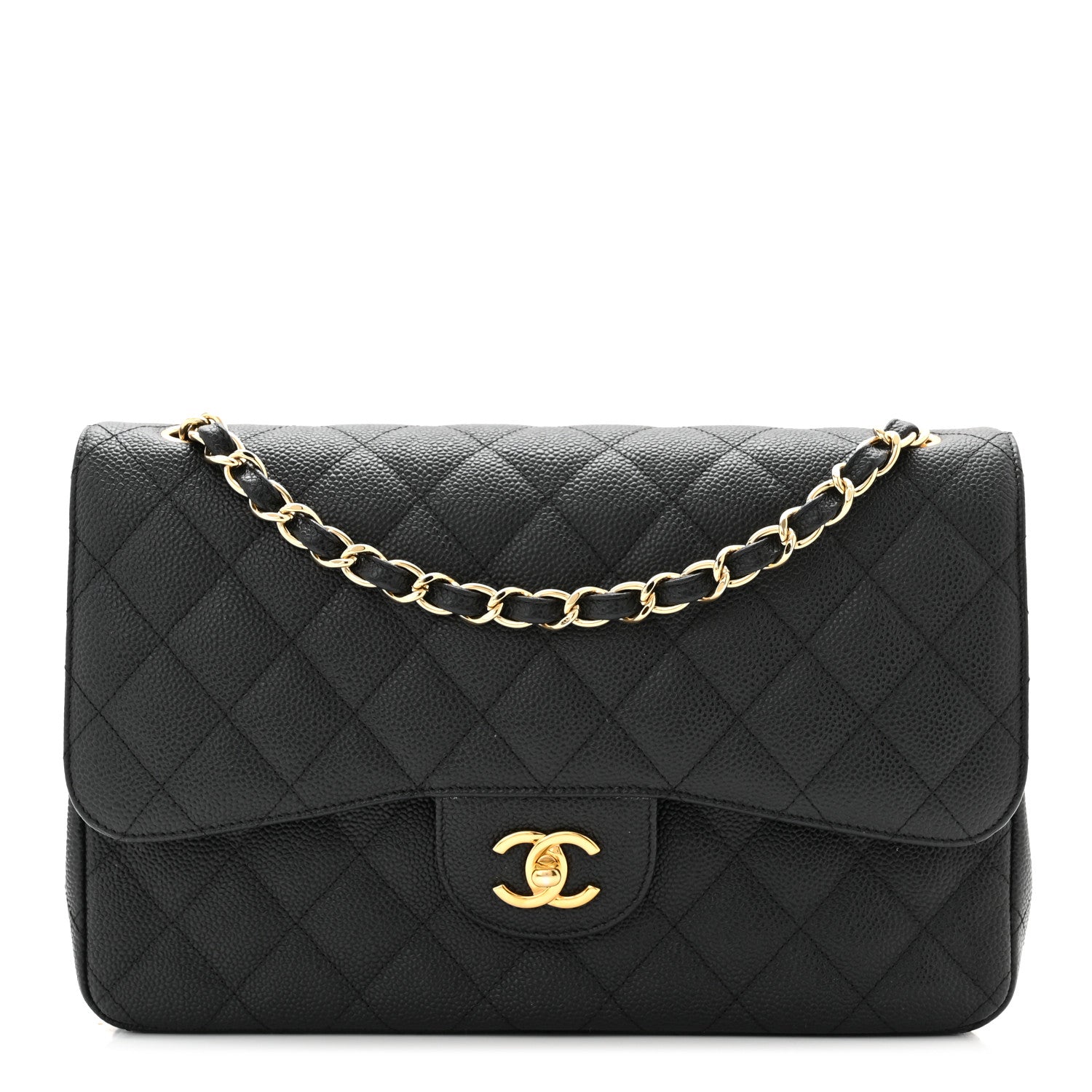 Chanel Caviar Quilted Jumbo Double Flap Black 1 of 11