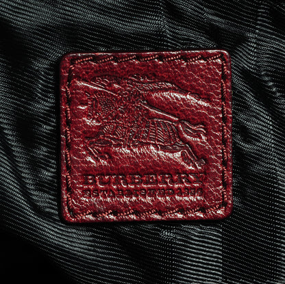 Burberry Grainy Calfskin Chain Tote Red 6 of 10