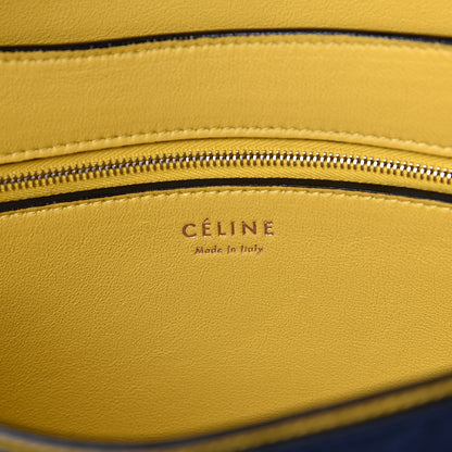 Celine Suede Calfskin Pony Hair Medium Tri-Color Diamond Shoulder Bag Multi 7 of 15