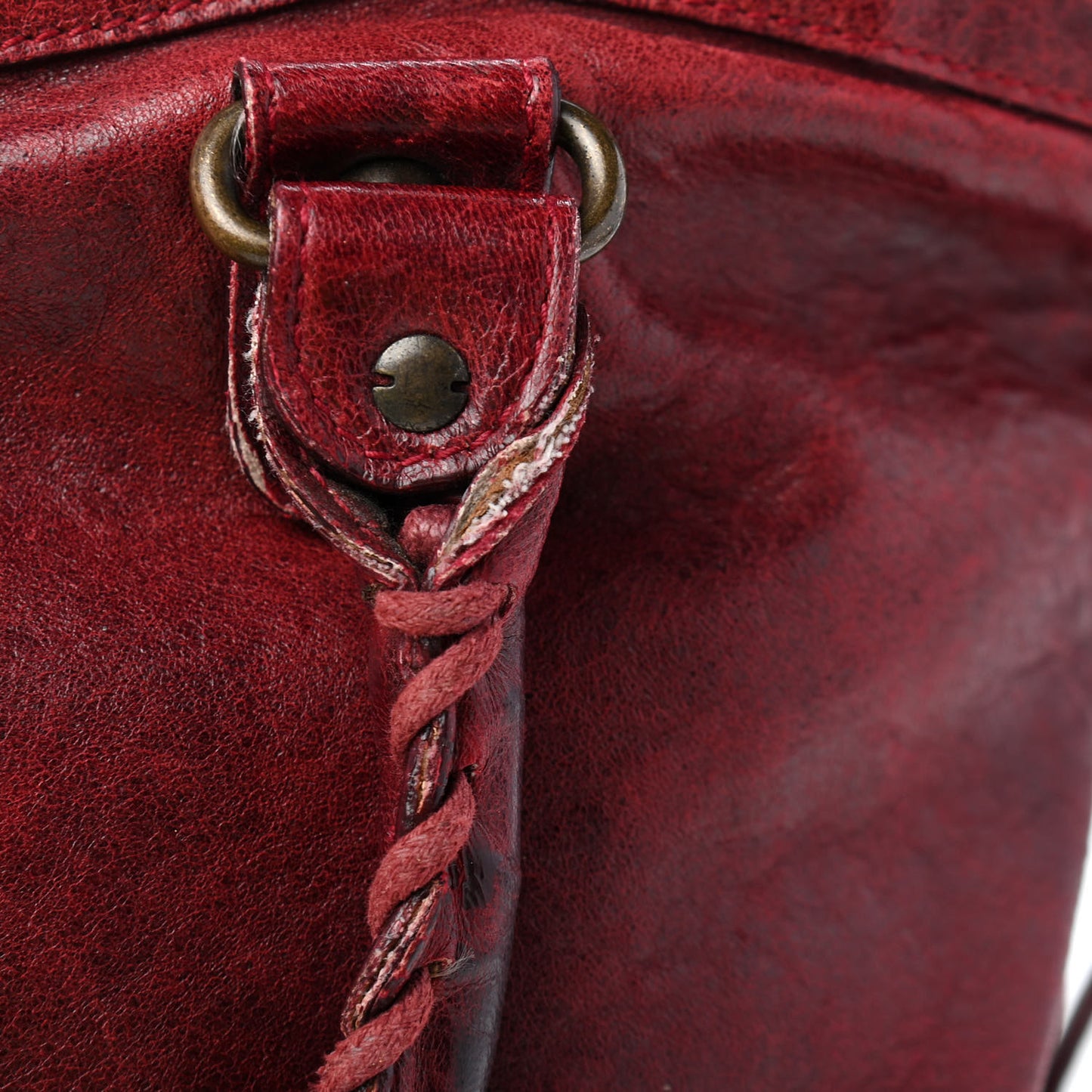 Chevre Classic Hardware Purse Rouge Vif