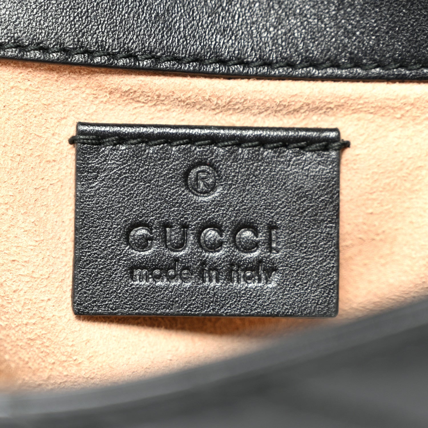Gucci Calfskin Matelasse Super Mini GG Marmont Shoulder Bag Black 6 of 10