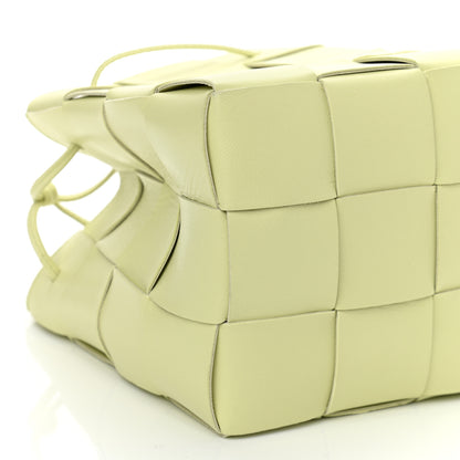 Bottega Veneta Nappa Maxi Intrecciato Cassette Bucket Bag Lemon Washed 8 of 11