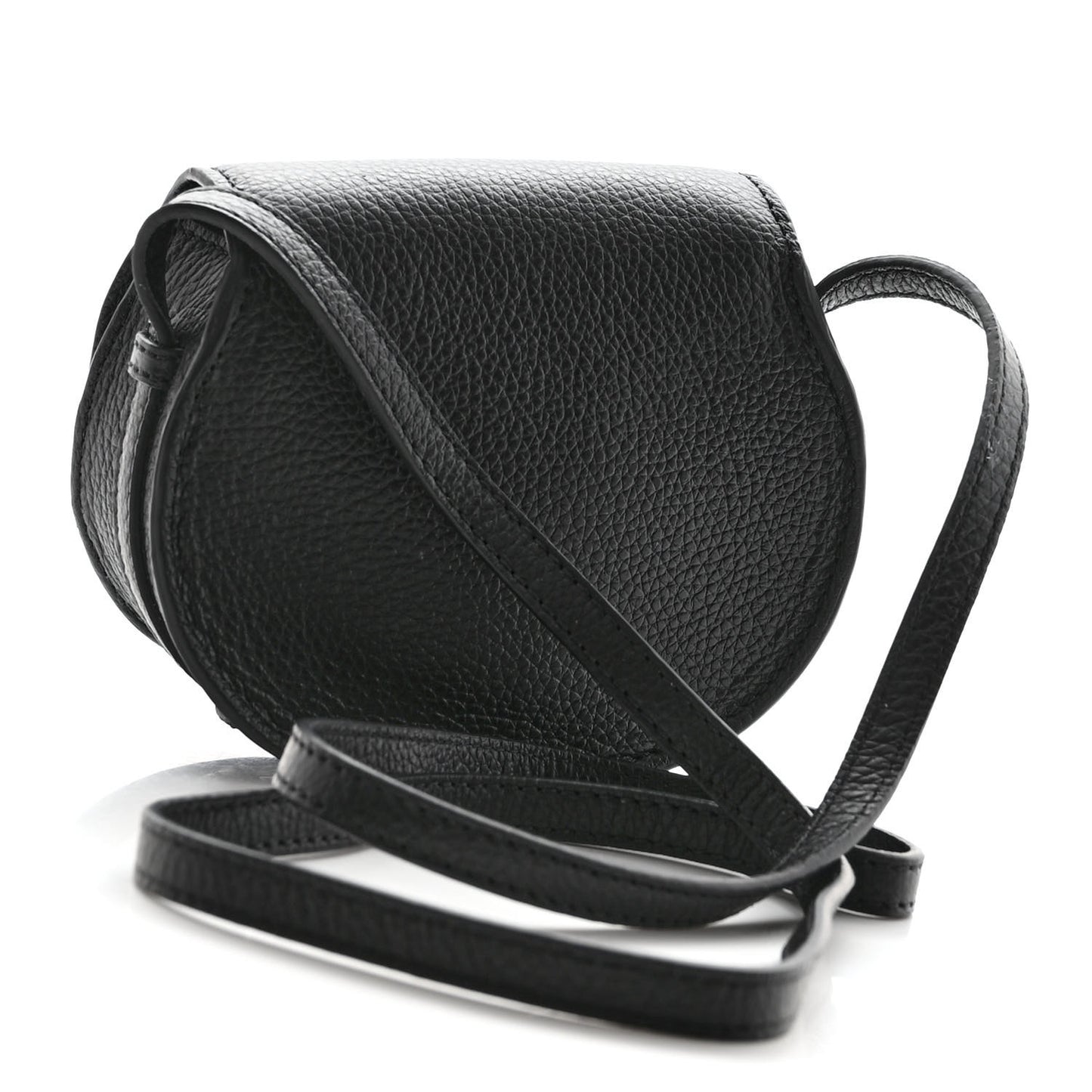 Calfskin Nano Marcie Saddle Bag Black