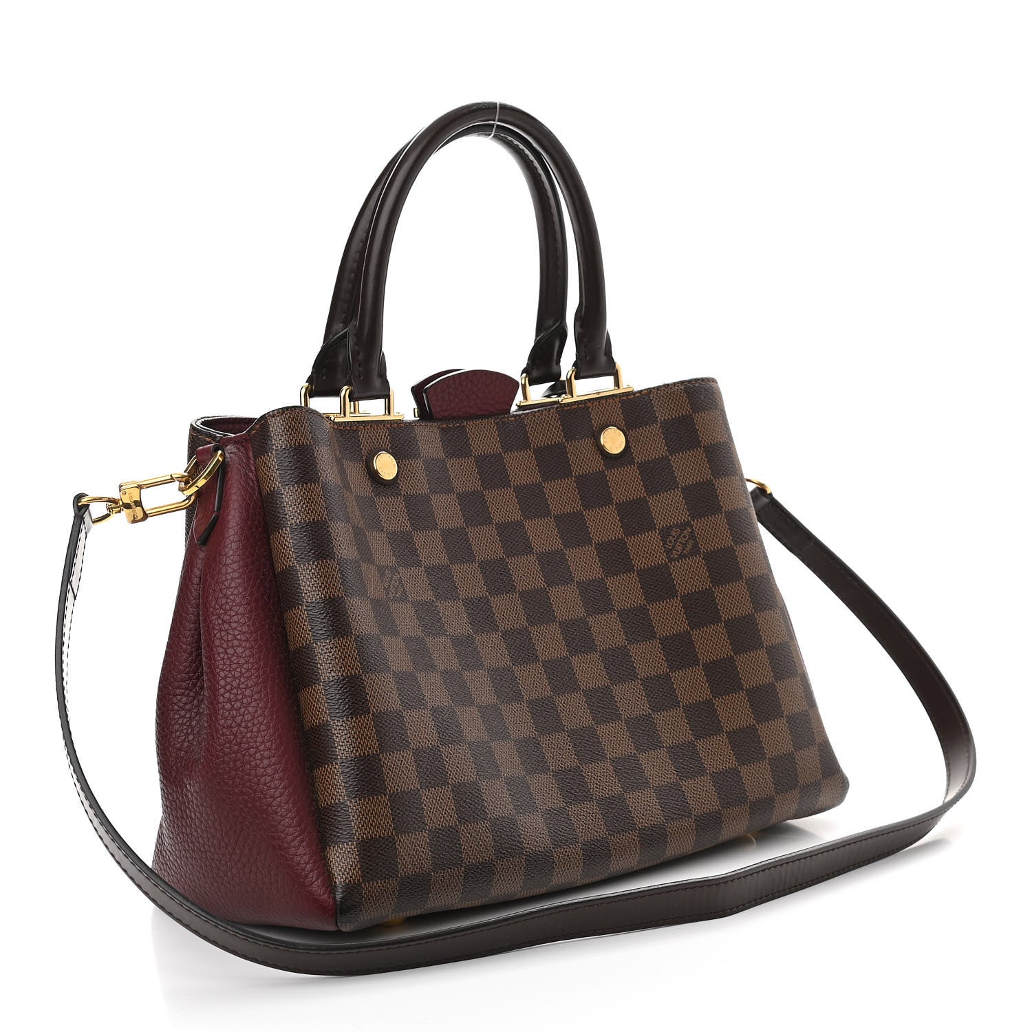 Louis Vuitton Damier Ebene Cuir Taurillon Brittany Bordeaux 3 of 12