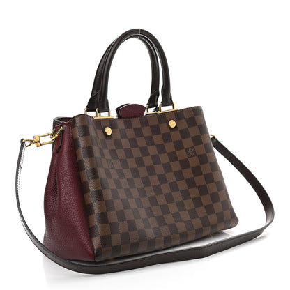 Louis Vuitton Damier Ebene Cuir Taurillon Brittany Bordeaux 3 of 12