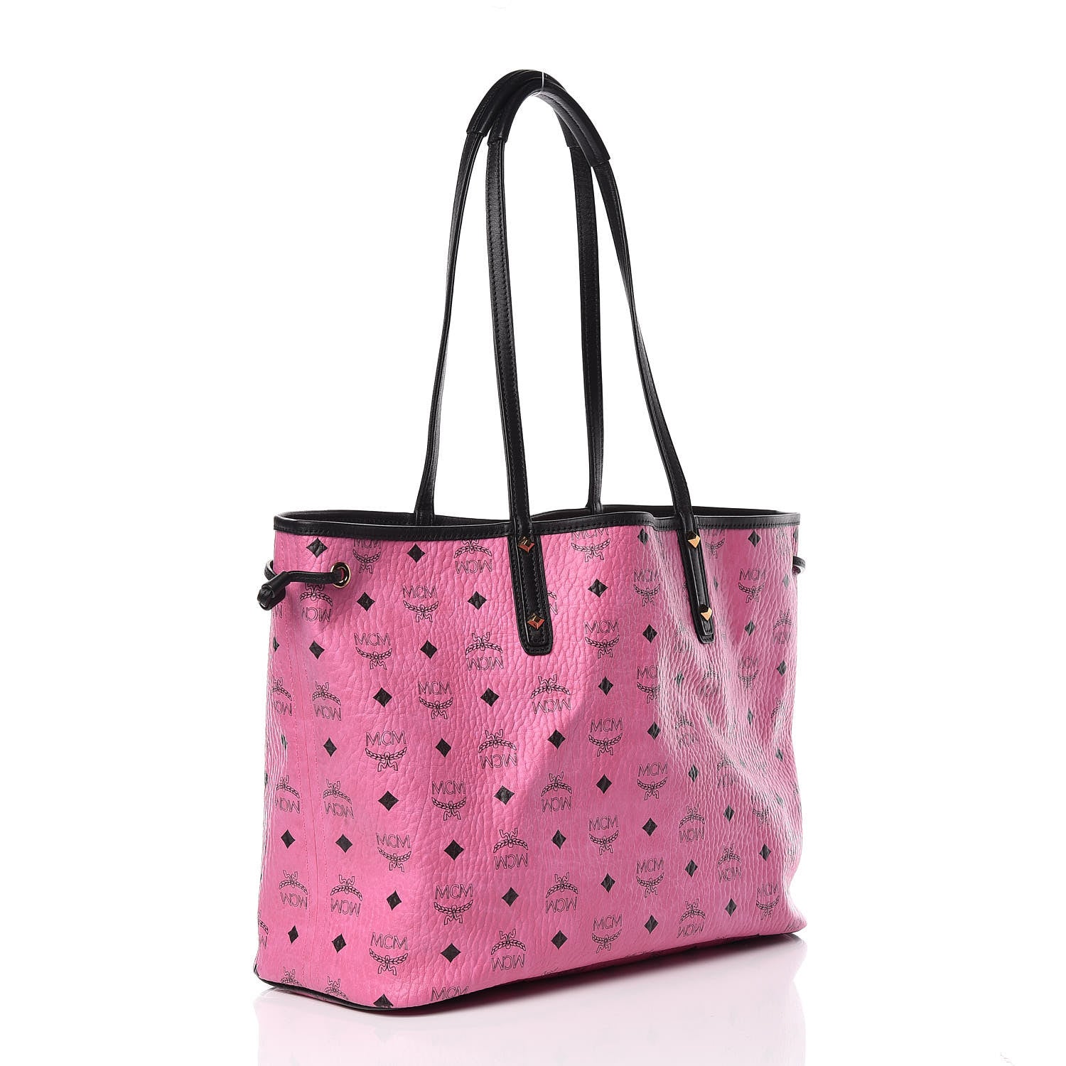 MCM Visetos Medium Reversible Liz Shopper Tote Pink 5 of 20