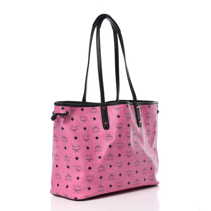 MCM Visetos Medium Reversible Liz Shopper Tote Pink 5 of 20