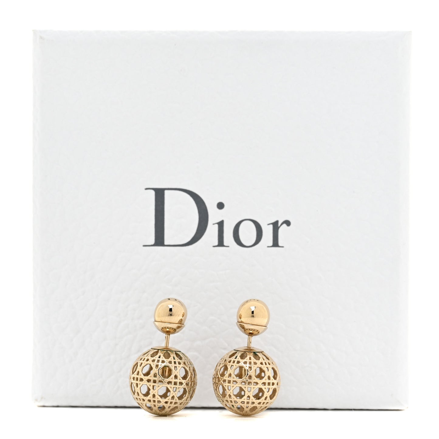 Cannage Mise En Dior Tribal Earrings Gold