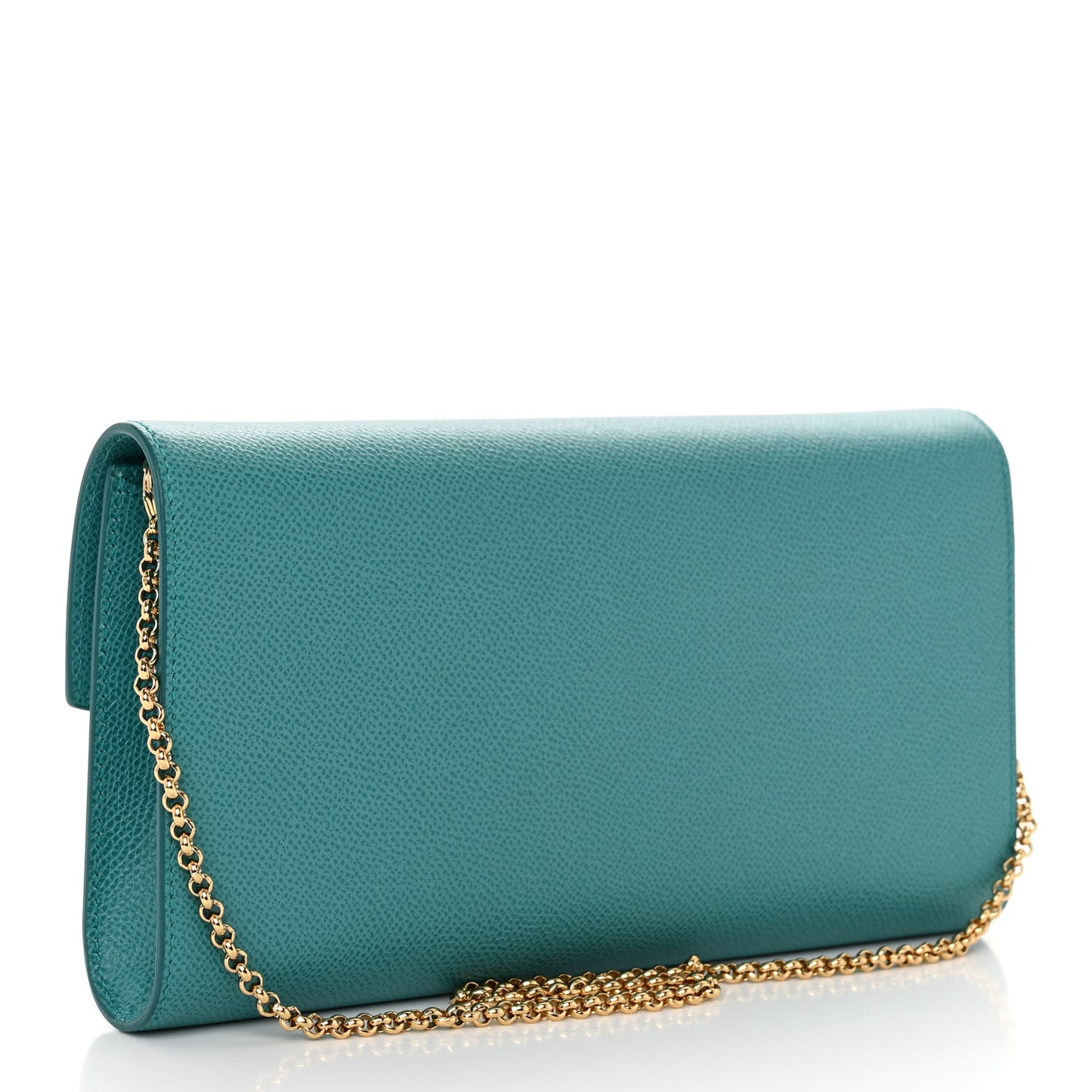 Hammered Calfskin Gancio Shoulder Bag Jade Vine