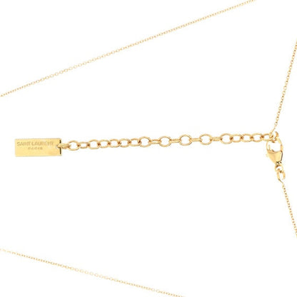 Saint Laurent Metal Heart Pendant Necklace Gold 4 of 4
