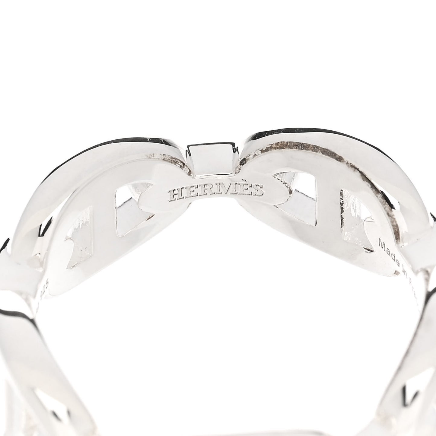 Sterling Silver PM Chaine d'Ancre Enchainee Band Ring 55 7.25