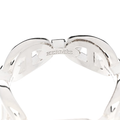 Hermes Sterling Silver PM Chaine d'Ancre Enchainee Band Ring 55 7.25 4 of 9