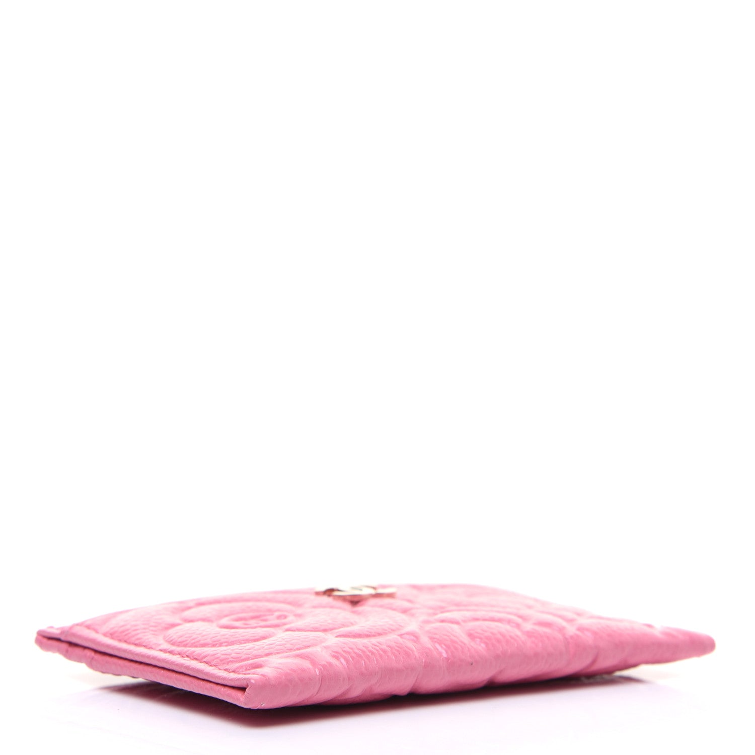 Chanel Caviar Camellia Embossed Card Holder Pink 4 of 14
