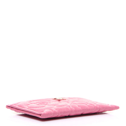 Chanel Caviar Camellia Embossed Card Holder Pink 4 of 14