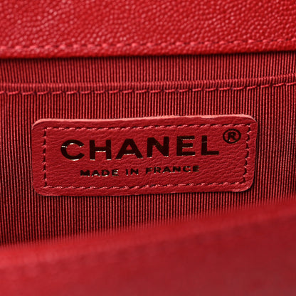 Chanel Caviar Quilted Small Boy Flap Red 6 of 8