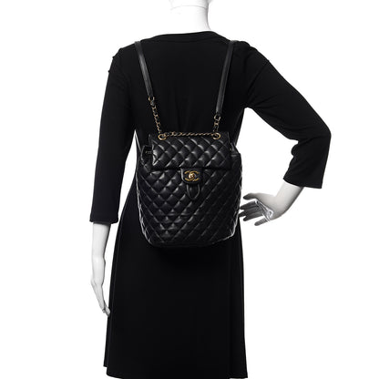 Chanel Lambskin Quilted Small Urban Spirit Backpack Black 2 of 14