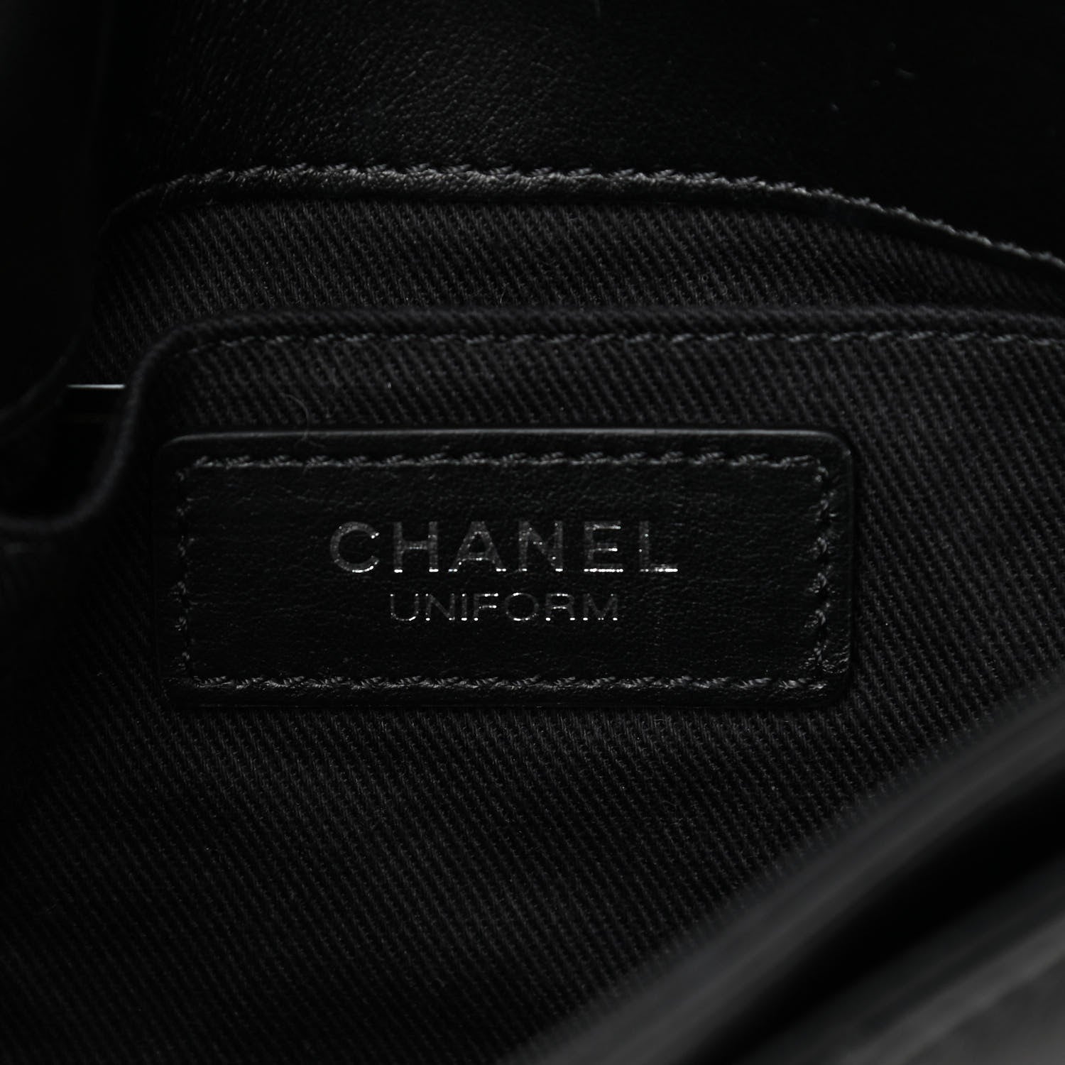 Chanel Calfskin Quilted CC Uniform Flap Belt Bag Black 6 of 13