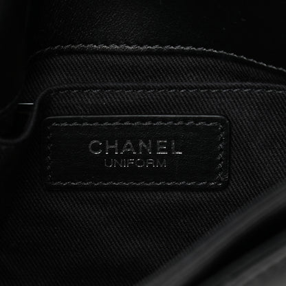Chanel Calfskin Quilted CC Uniform Flap Belt Bag Black 6 of 13