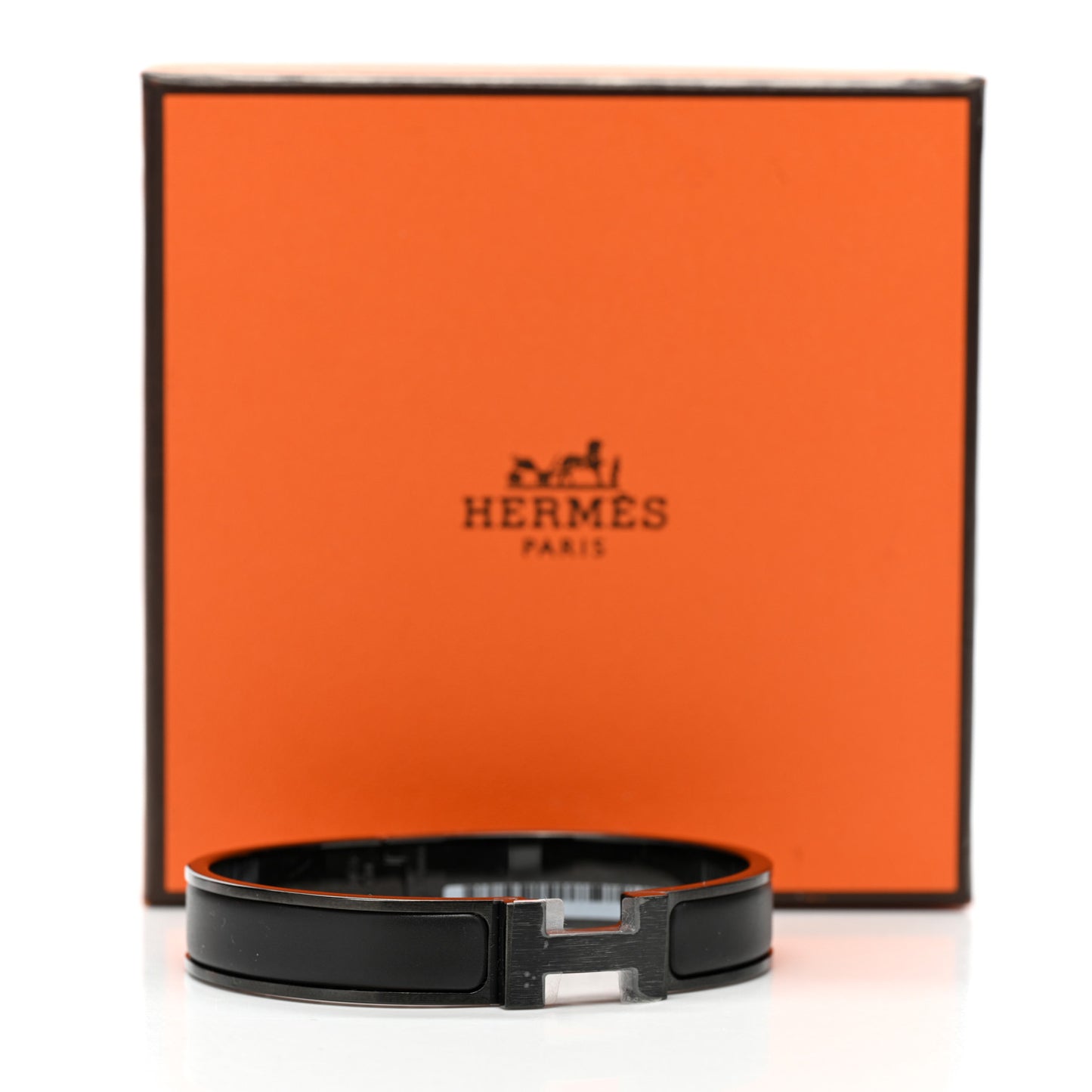 Matte Enamel Narrow Clic Clac HH Bracelet So Black