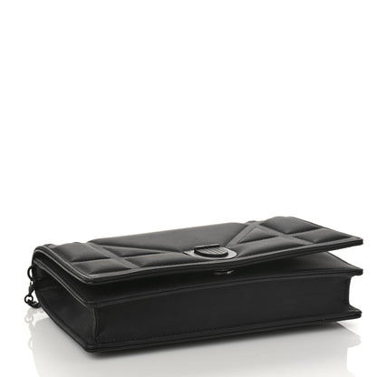 Christian Dior Ultra Matte Calfskin Diorama Wallet on Chain Pouch Black 4 of 9