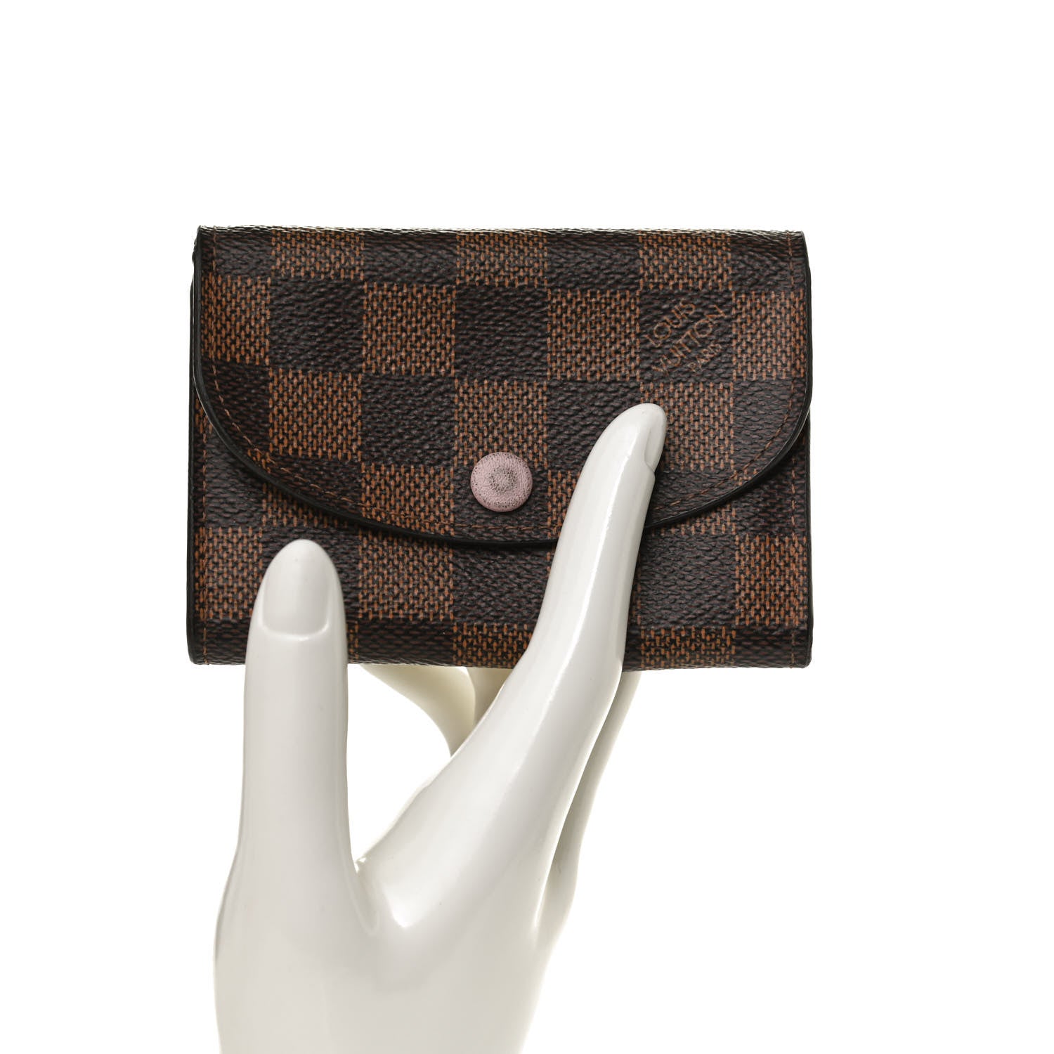 Louis Vuitton Damier Ebene Rosalie Coin Purse Rose Ballerine 2 of 12