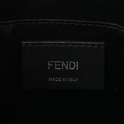 Fendi Shiny Nappa Crystal Croc Tail Mini By The Way Boston Bag Black Smoky Quartz 6 of 10