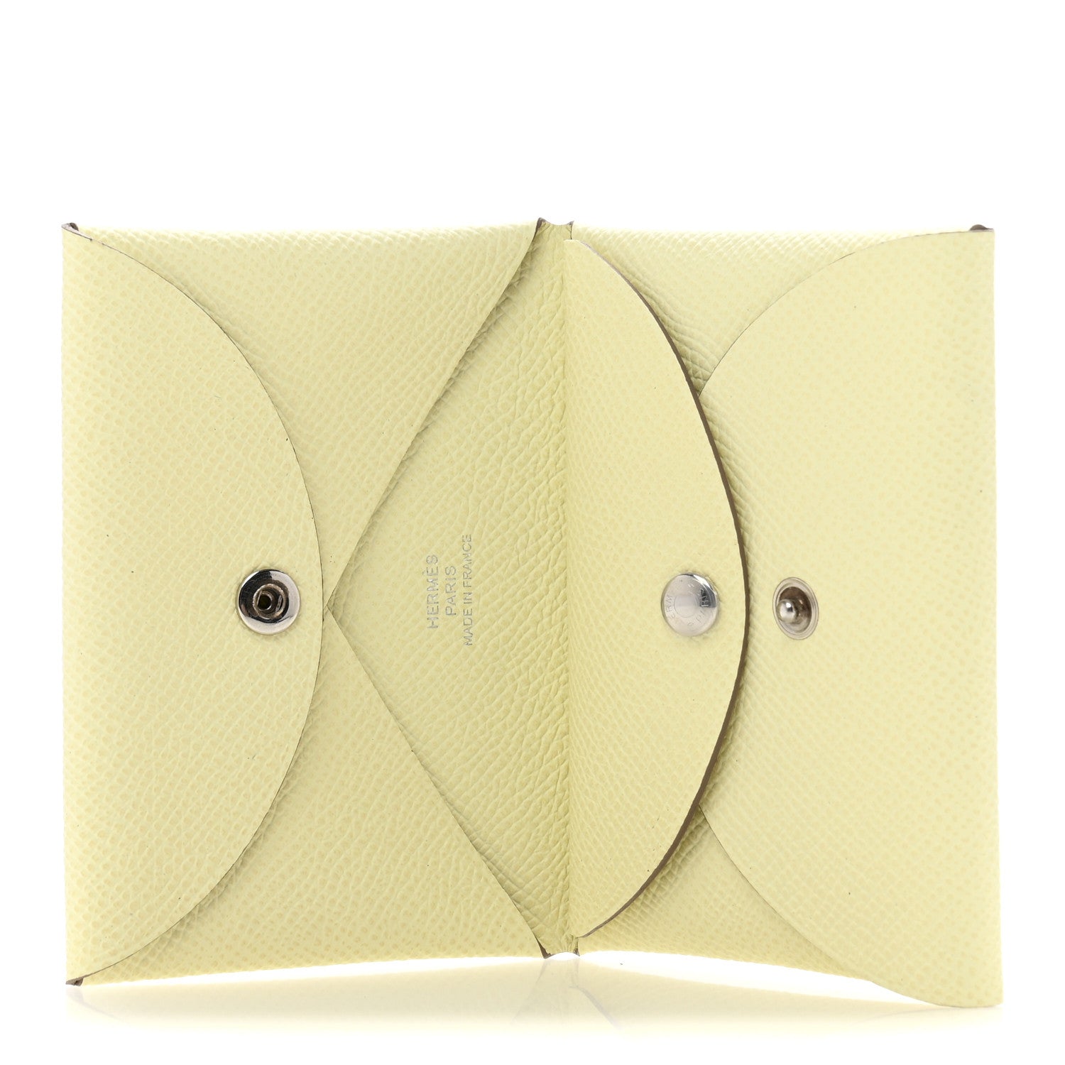 Hermes Epsom Calvi Duo Card Case Jaune Milton 5 of 9
