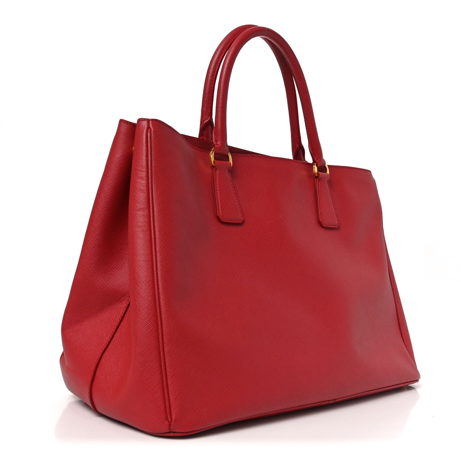 Prada Saffiano Lux Large Tote Fuoco 3 of 9