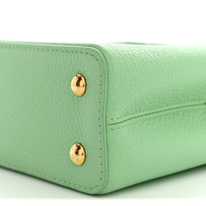 Louis Vuitton Taurillon Mini Capucines Vert Pomme 9 of 10